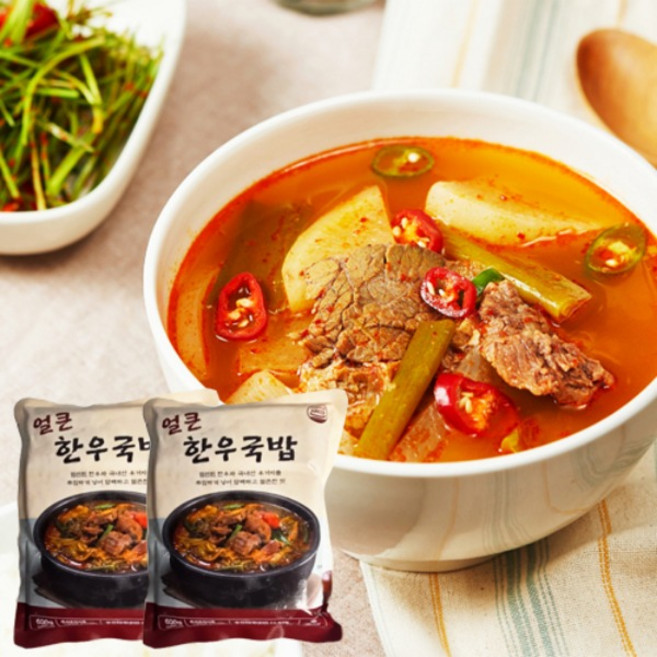 농우 바르담 얼큰한우국밥 600g 1+1 세트, 2개
