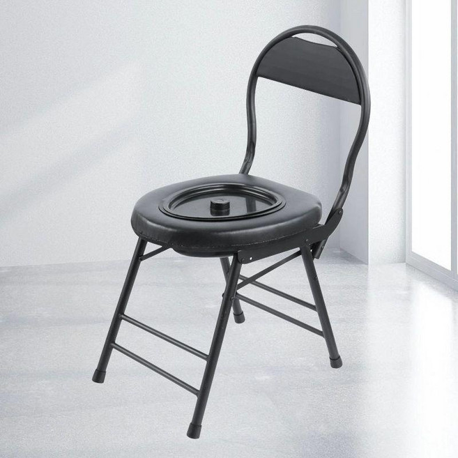 좌욕의자 이동식 변기 구멍 간이 가정용 두꺼운 뚫린, 더블바 두꺼워지고 보강된 소형 접이식, 1개