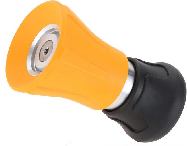 히셀로 소방관 호스 노즐 3/4인치 정원 세차용 고압 분무기 청소 잔디 및 물주기 핏 블랙, Yellow