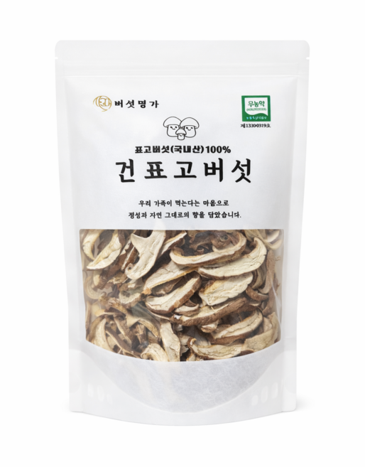 국내산100% 무농약 건조 표고버섯 슬라이스, 1개, 100g