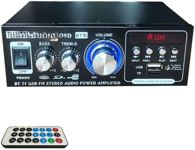 미니 블루투스 앰프 카페 업소용 오디오 라디오 휴대용 매장용 스피커, 블루(298) - 220V/12V