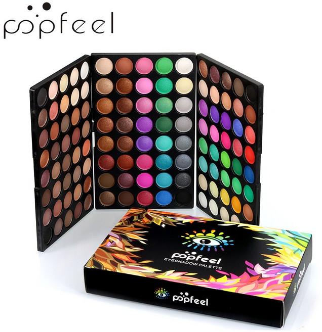 섀도우 POPFEEL 120색 3-in-1 팔레트 - 매트 및 쉬머 쉐이드가 포함된 전문 멀티 컬러 컬렉션., [01] 옵션1