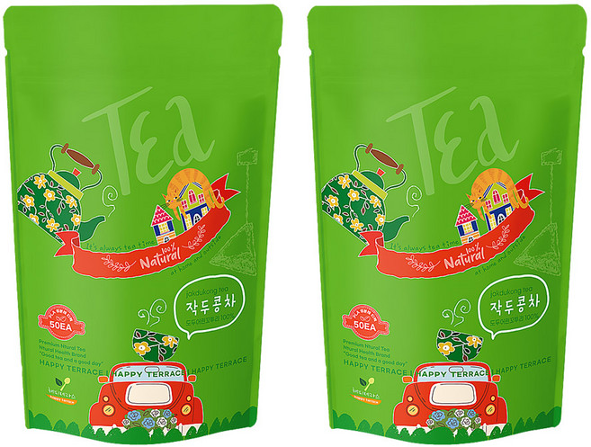 50+50티백 100개입 국내산 작두콩차 (작두콩+깍지) 삼각티백, 50개입, 2개, 1g