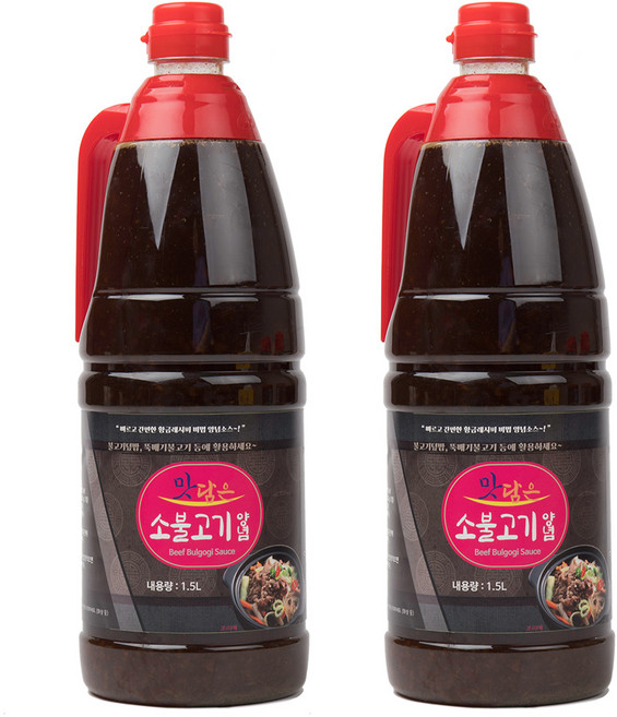 맛담은 소불고기양념소스 1.5리터 단품, 소불고기양념소스1.5L_2개, 2개, 1.5L