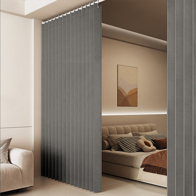 접이식 파티션 커튼 접이식 문발 바람막이 문발 가림막 홈 프리미엄 단열 아일렛 암막 커튼