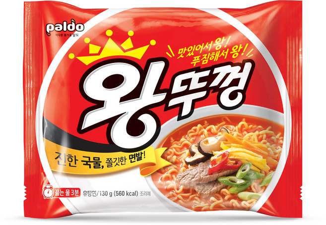 왕뚜껑 봉지라면 130g, 8개