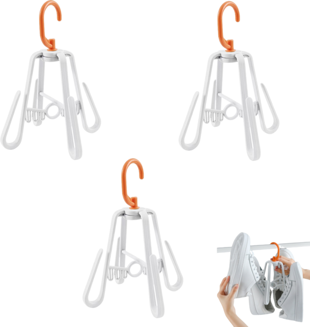 케이엠 창틀 운동화 신발건조대, 3개, 화이트