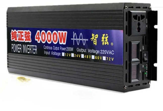 차량용인버터 캠핑용 차박 전기 변압기 휴대용 정현파, 1개, 1000W - 220V 24V