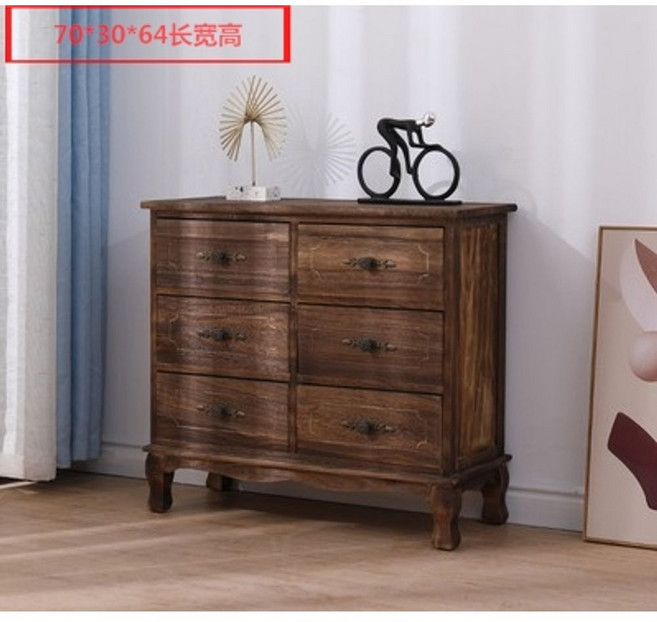 침실 서랍장 깊은 수납장 우드 안방 옷 다용도 원목 대형 드레스룸, 완제품, 구이색 육두장