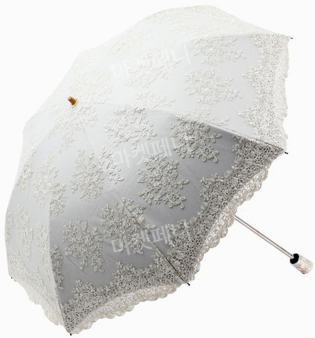 일본양산 암막 공주 레이스 자외선차단 여성 20대 3단 블루(모델 1811) 2단