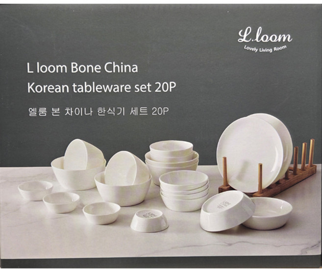 엘룸 본차이나 한식기 세트 20P 식기세트 그릇세트 LLOOM