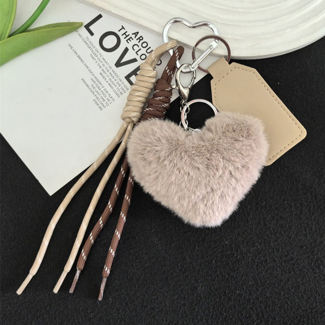 보스케 폼폼 하트 로프 키링 백참