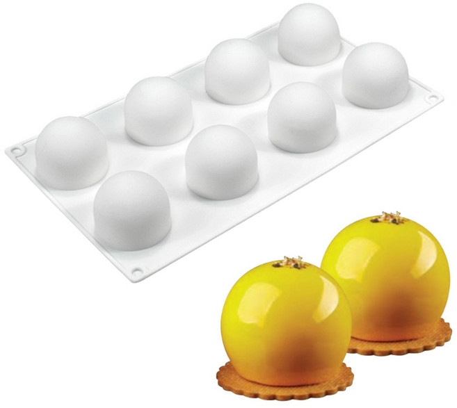 실리콘 무스 몰드 디저트 몰드 껍질/둥근 모양 초콜릿 몰드 베이킹 용품 베이킹 애호가를 위한 완벽한 선물, 3, 1개