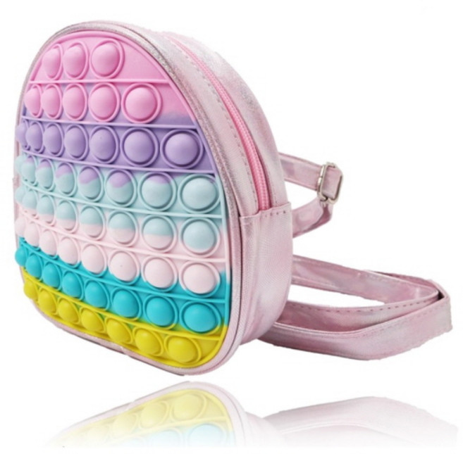 백팩 푸쉬팝 버블 핑크색 가방 푸쉬팝 가죽 푸쉬팝 가방 초대형 파스텔 푸시팝 버블 초대형 팝잇, 1개