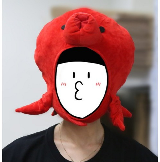 불타는 쭈꾸미 인형 모자