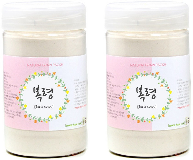 숲으로허브 천연곡물팩 백복령가루 통포장 120g, 2개, 1개입