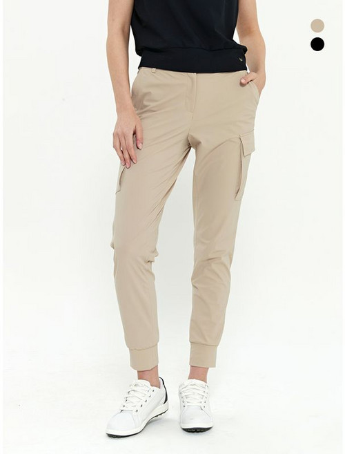 듀빅 여성 스판 아웃포켓 세미 조거 팬츠 DD2WPT301