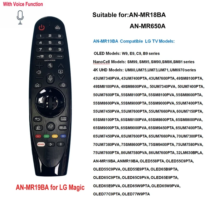 음성 및 플라잉 마우스 기능을 갖춘 L 스마트 TV용 새로운 매직 리모콘 AN-MR18BA MR20GA, 01 빠른, 01 AN-MR19BA