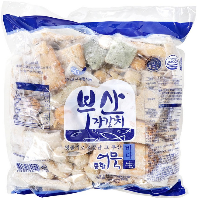 부산자갈치 냉동종합어묵 3kg, 4개