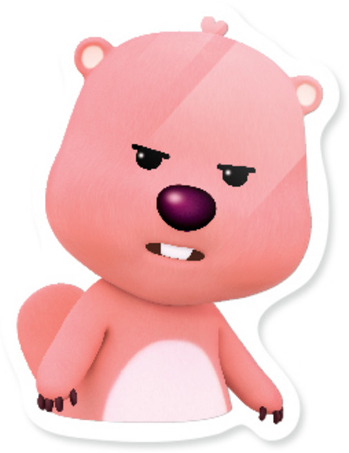 잔망루피 캐릭터 에폭시 투명 스마트톡, 지그시루피, 1개