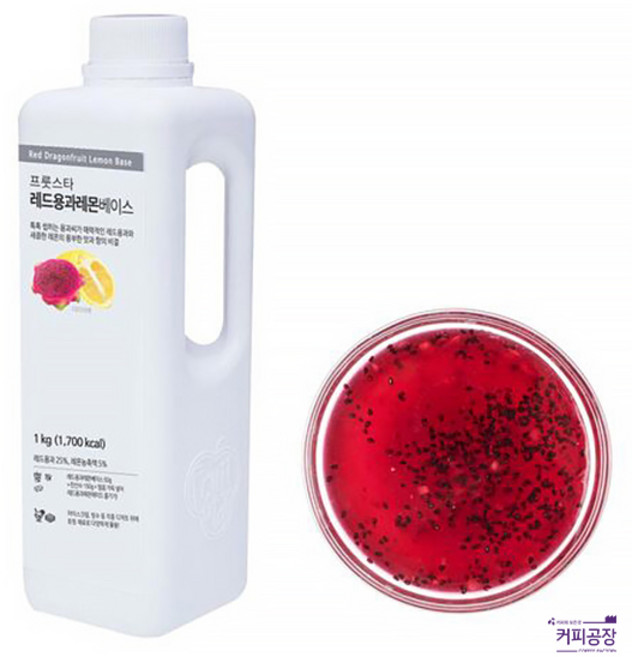 딜라잇가든 레드용과 레몬 베이스 1kg (냉장) 프룻스타, 1개