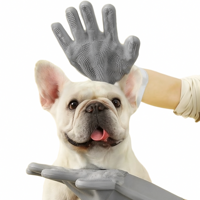모디크 반려동물 목욕장갑, 1세트, 그레이