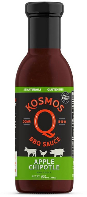 코스모스 Q 오리지널 대회 바비큐 소스 갈비 풀드 포크 브리스킷 치킨 등을 위한 달콤하고 스모키한 바비큐 소스 브라운 슈가 케첩 & 우스터셔가 들어간 수상 경력에 빛나는, Sweet Apple Chipotle BBQ Sauce, 1개
