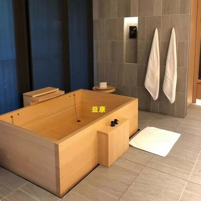 편백 욕조 히노끼탕 스파 190cm 80cm 60cm 대형 가정용 자쿠지 사우나 평면, 맞춤 사이즈 세부 문의, 1개