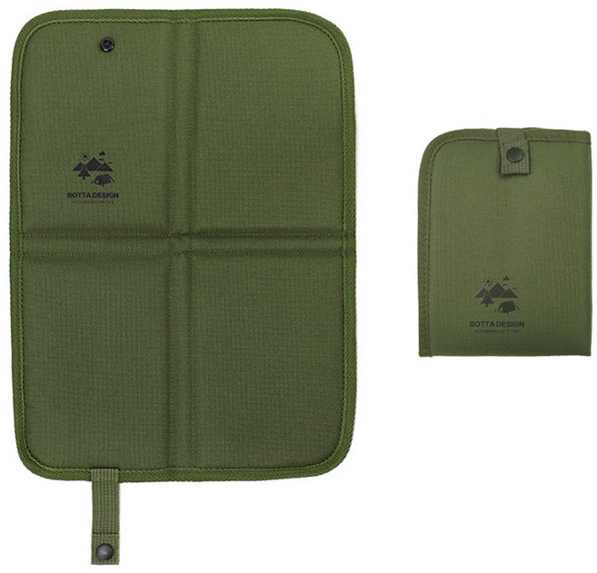 보타 폴드4 휴대용 접이식 미니쿠션방석 캠핑 여행 등산 낚시 피크닉, 카키