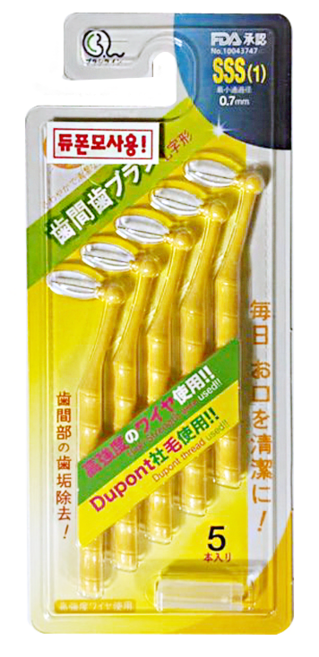 에버덴 ㄱ자형 치간칫솔 1(SSS), 0.7mm, 5개입, 2개