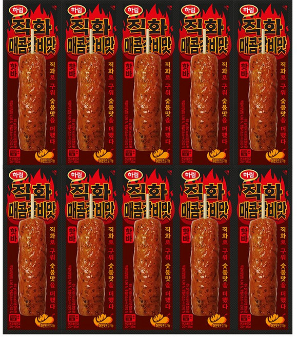 하림 매콤갈비맛 핫바 65g 10개