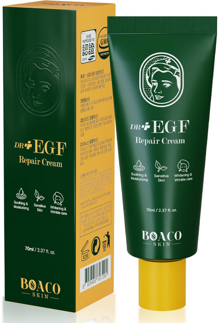 보아코 디알플러스 egf 리페어크림 병풀잎수 크림 피부자생크림 피부과자생크림 피부영양제 피부진정 미백 주름개선 피부탄력 수분 보습 기능성 펩타이드크림 와이딥, 70ml, 1개