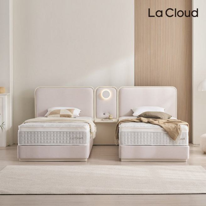 라클라우드 안단테 침대 세트 (TW)트윈, 화이트, 화이트