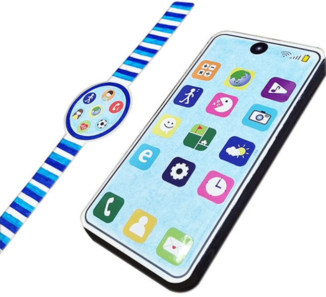 [칼라노리]상상 스마트폰과 스마트워치 /스마트폰만들기DIY/스마트폰만들기놀이/ 종이스마트폰