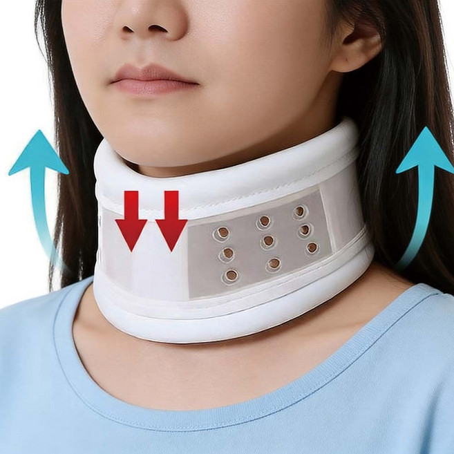 제이엠리빙 높이조절 목보호대 부메랑형 경추 견인 부목 목디스크 지지 견인기 디스크 지지대 넥가드 목보조기 목주름방지 1개