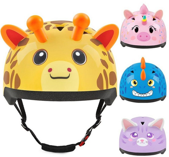 키즈용 자전거 헬멧 만 1-3세 아기 스쿠터 사이클링을 위한 조절 가능한 키즈 남아 여아용 귀여운 어린이 헬멧 106992, 옐로우