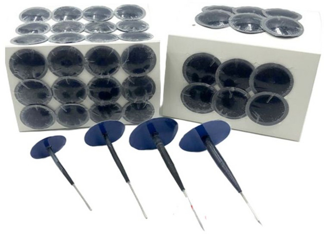 플러그패치 펑크 타이어수리 자동차 차량 버섯패치 6mm, 6mm 24개, 24개