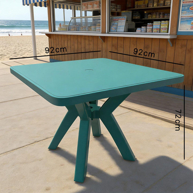 더엘픽 야장테이블 사각 실외 철제, 그린 [테이블]