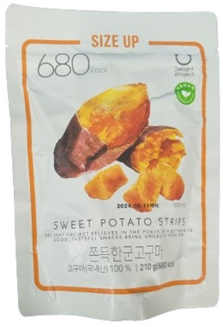 [딜라이트 프로젝트] 쫀득한 군고구마 말랭이 | 국내산, 1개, 200g