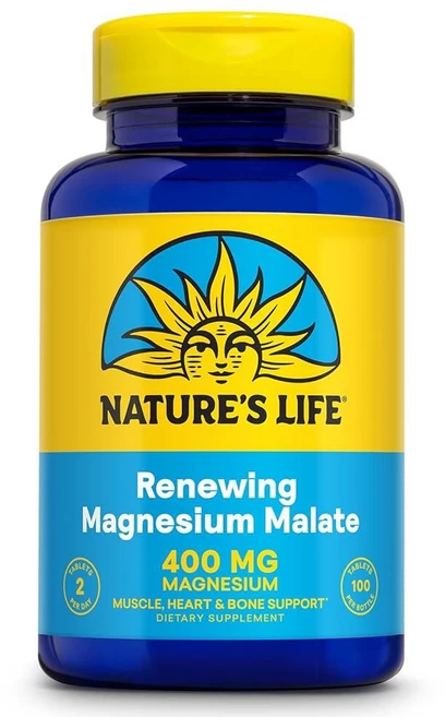 Nature's Life Renewing 마그네슘 말레이트 200mg - 근육 및 신경 기능을 위한 일일 보충제 심장 건강 뼈 지원 최대 흡수 100회 분량 100정 1, Nature's Life Renewing 마그네슘 말레, 1개 - 쿠팡