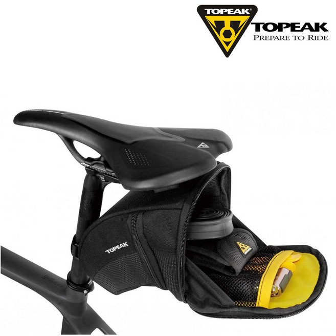 TOPEAK 토픽 안장가방 Aero wedge pack Large 투어용 에어로 웻지 팩 라지 공구 가방 자전거 출퇴근, 블랙, 1개