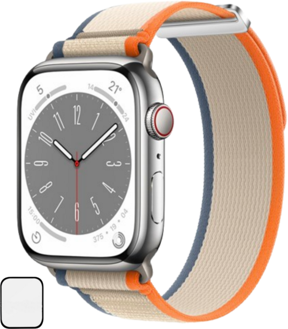 NUBASE 애플워치 9 호환 스포츠루프 울트라스트랩 트레일루프, 슈가크림, 1개