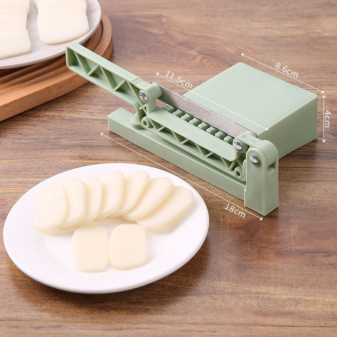 수동 육절기 가정용 한약재 떡 슬라이서 대패삼겹살, 녹색, 1개