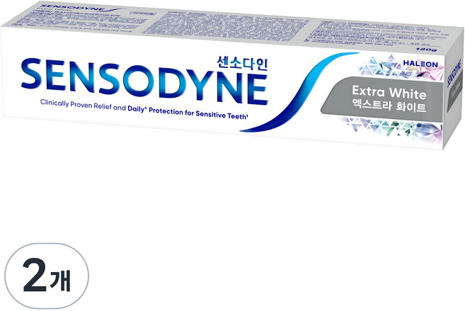 센소다인 엑스트라 화이트 치약, 2개, 120g
