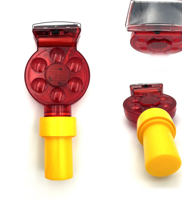 LED 파이프용(40mm) 쏠라 경고등 SM620 / 태양광 자동 충전 태양열 깜빡이 유도등 햇빛 안전용품, 1개