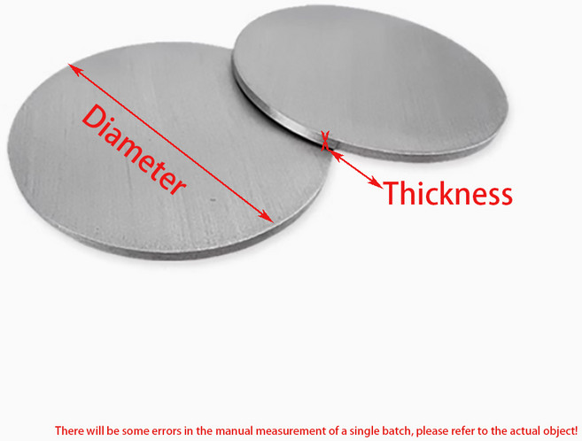 TaTa2 순수 티타늄 플레이트 원형 플레이트 가스켓 금속 가공 재료 두께 .523MM, 01 HY045, 19 50X2mm 2PCS, 1개