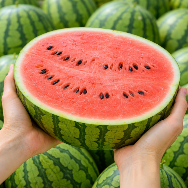 고당도 산지직송 하우스 꿀 수박 4KG, 1개, 6KG 내외