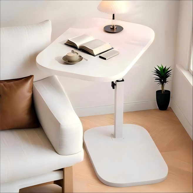 명신 키키 높이조절 소파 책상 협탁 사이드 테이블, 화이트