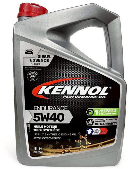 KENNOL Endurance 5W40 全合成引擎機油 提升引擎性能、延長使用壽命, 1個, 4L