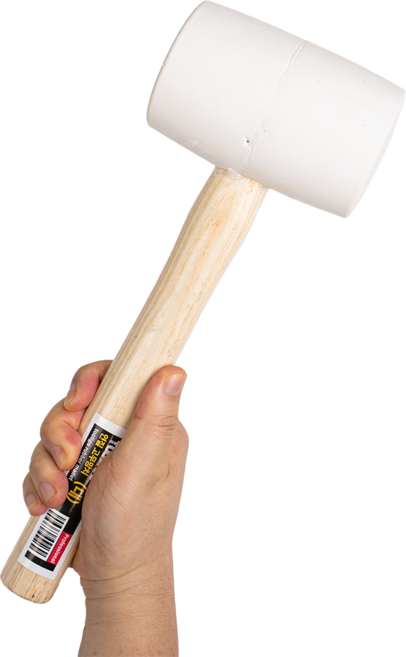 툴리고 탄성 좋은 고무 망치 대형 타일 목공 작업용, 1개